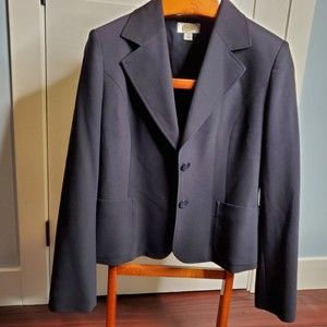 Talbots Womens Blue Blazer Size 6 Jacket Made Of Italian Fabric Career Executive